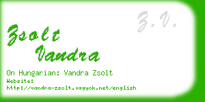 zsolt vandra business card